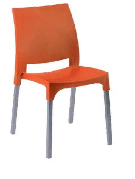 SILLA NARANJA 46X53X82 CM