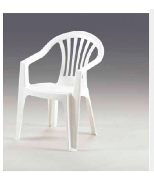 SILLA EXTERIOR BLANCA 55X57X90 CM